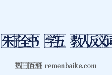 朱子全书·学五·教人反义词是什么意思的图片